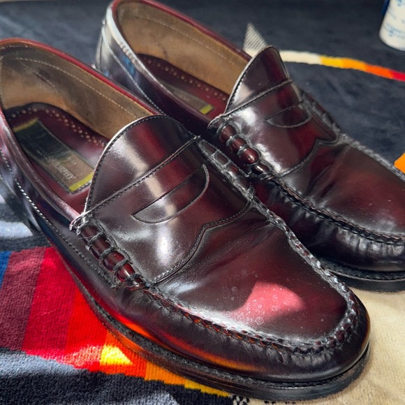 Johnston & Murphy Burgundy Leather Loafers - Picture 2 of 5
